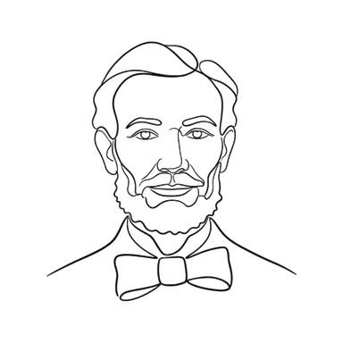 Ink drawing of Ralph Waldo Emerson